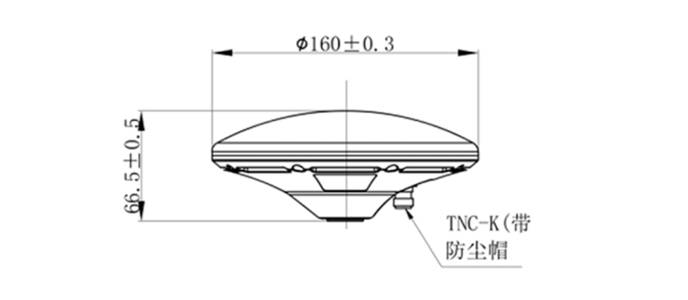 GPS Beidou High Gain GNSS Antenna Single Frequency L1B1G1E1 Dished Mushroom Head BT-100