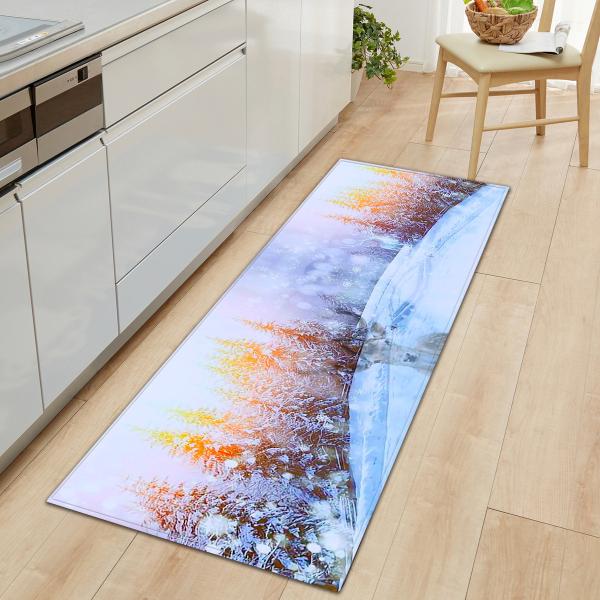 Christmas Long Strip Washable Kitchen Carpet For Sofa Area