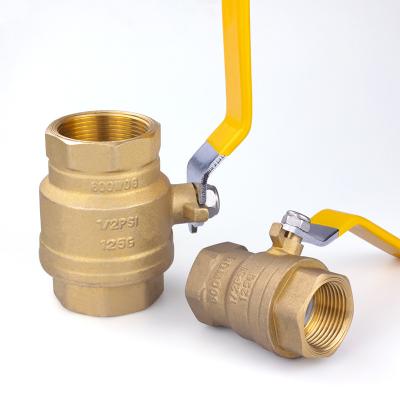 Push To Connect Valve Brass Gas Ball Valve 600WOG 1/2 1 2 Thread Standard