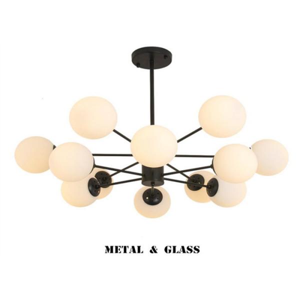 White chandelier glass modern pendant light for room decoration