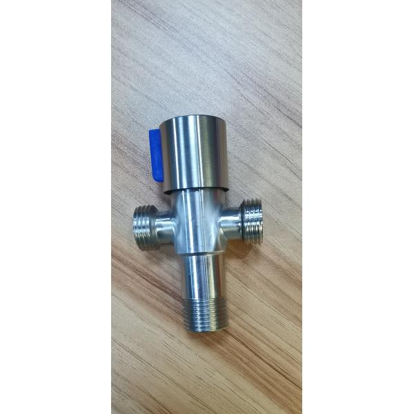 Stainless Steel 90 Degree 1/2 Brass Double Hole Angle Valve for Bathroom Kitchen Toilet