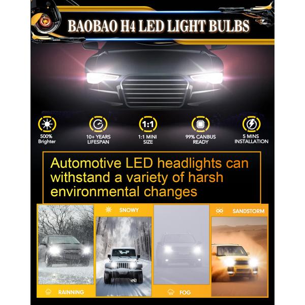 130W H1 H7 H4 H11 22000LM White Car Universal LED Headlight Bulb