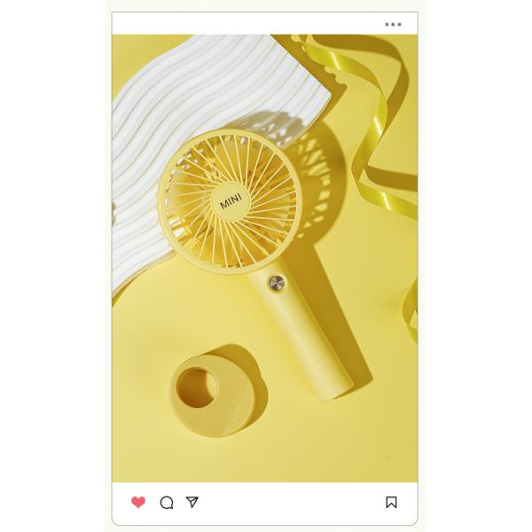 Portable Handheld Mini Fan with 4 Rotary Vane and Rechargeable USB Power