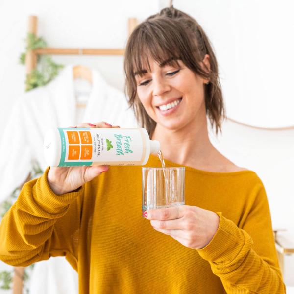 Fresh Breath Mint Oral Mouthwash Dentist Recommende Alcohol Free 16 Oz Healthy Gums