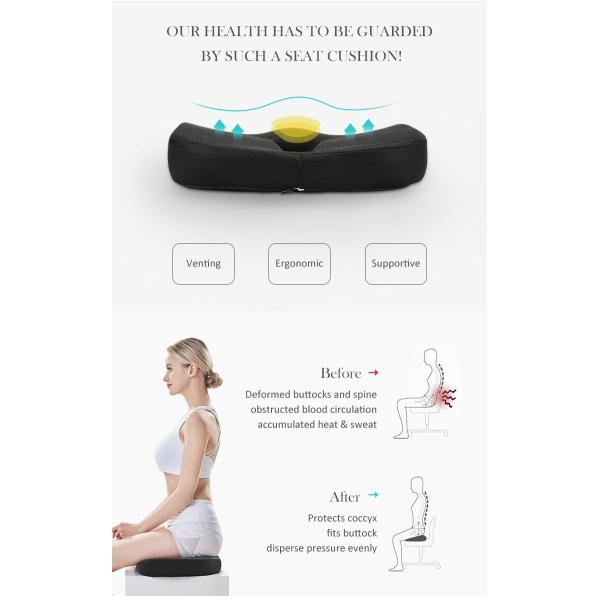 Zero Gravity Car Seat Memory Foam Cushion Customizable Contour Beautifies Buttocks