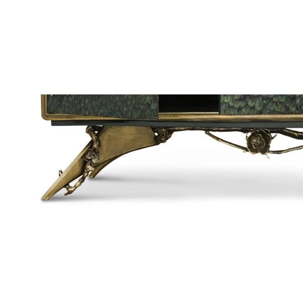 Brass Rose Sideboard Storage Cabinet