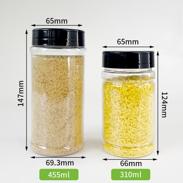 Clear PET Bottle BBQ Condiment Seasoning Plastic Salt Shakers Jar PET Spice Bottles Dry Food