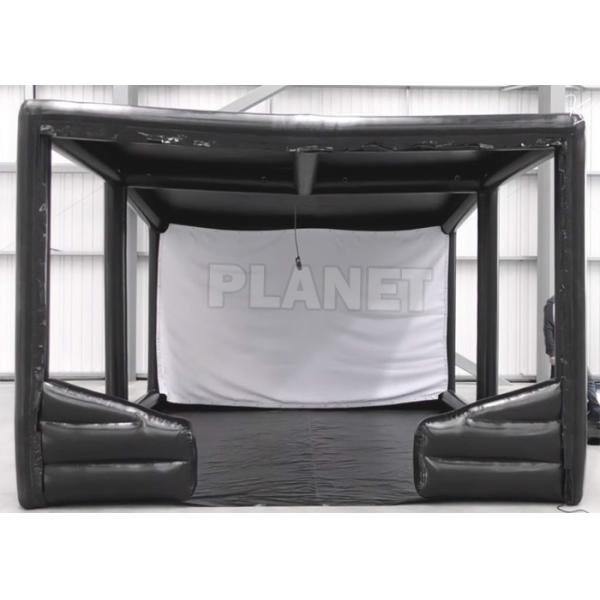 Tente gonflable de simulateur de golf de tente de cage de sports adaptée aux besoins du client par PVC noir scellée par air