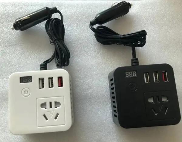Black White Car Inverter 12V 220V 300W 500W 12V To 220V Inverter For Car Phone For Retractable Car Charger With Led Display