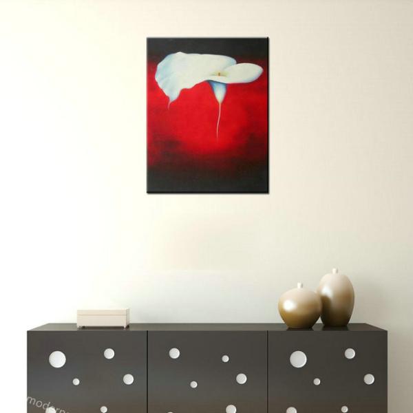 Hand Painted Abstract Floral Oil Painting Unframed Large Modern Flower Wall Art Handmade on Canvas for Sofa Decor