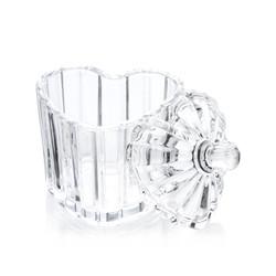 Heart crystal glass jewelry case box