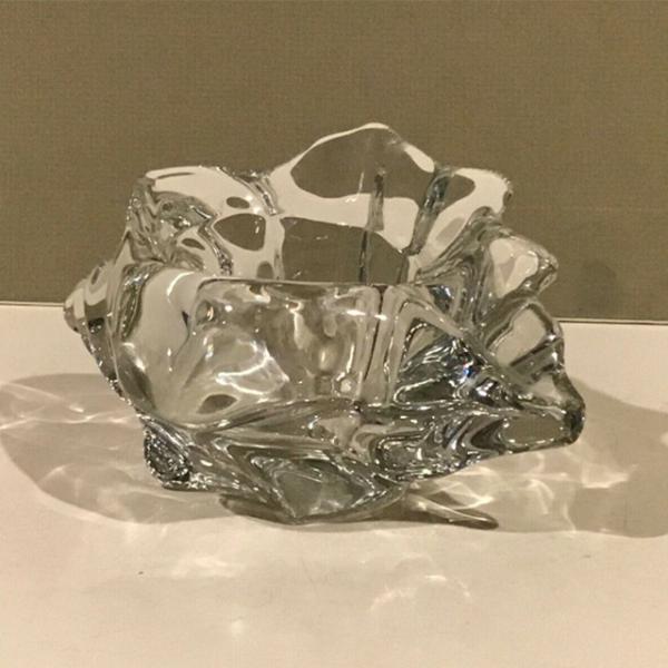 Hot sales Unique creative conch shape clear crystal glass candelabra candlestick holder