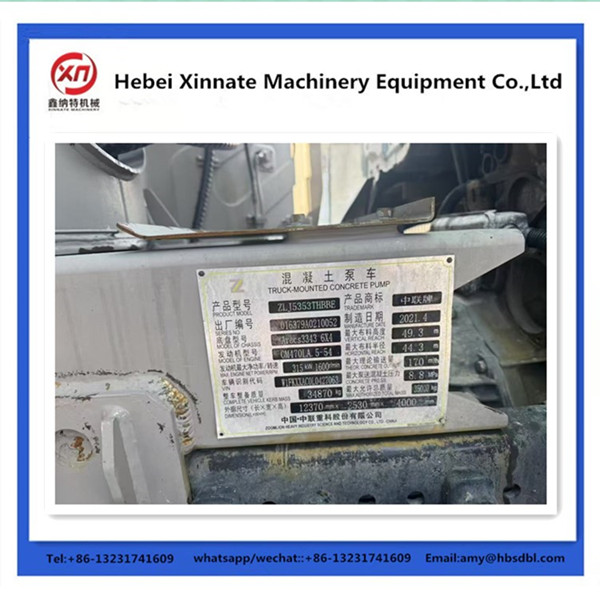 Zoomline 2021 Year 50m Used Concrete Pump Truck/Zoomline Second Hand Mixer Truck Machine