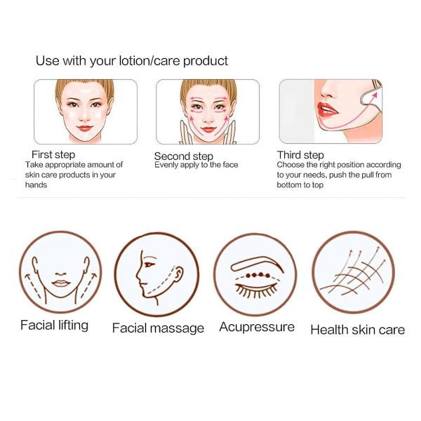 Private Label Gua Sha Jade Face Massage Natural Massage Bian Stone Facial Guasha Scraping Tool with Portable Handheld Design