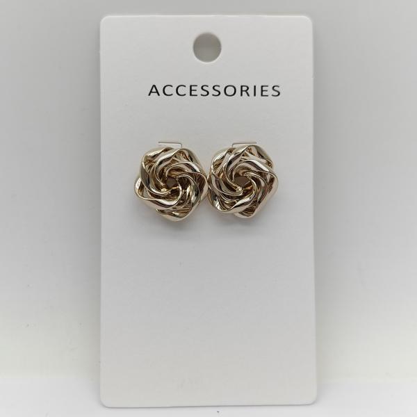 Fashionable Metal Swirl Flower Earrings Large and Unique Shapes