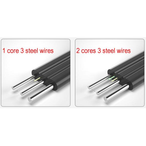 1fo 2fo 4fo Outdoor KFRP FRP FTTH Drop Fibre Optics Cable LSZH PVC