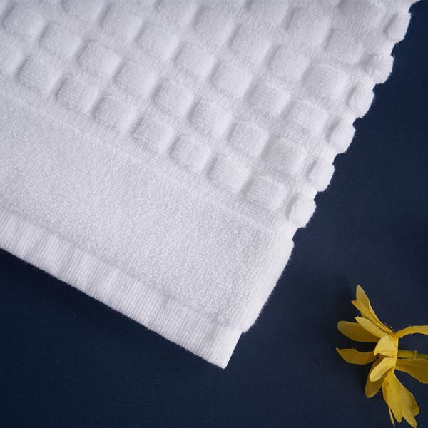 White Hotel Bath Mat For Hotel Custom Logo Size Jacquard Rectangular Home