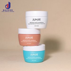 250 ml de bouteille vide en forme de bouteille couleur client large bouche masque facial cosmétique glacé 8 oz bocal en plastique avec couvercle