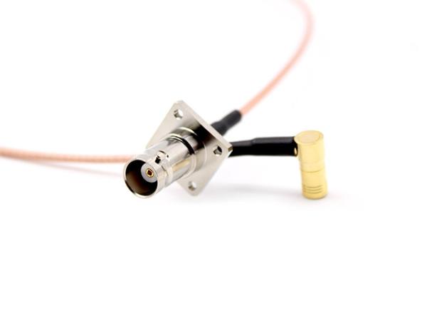 Cable Assembly BNC Female Flange and SMB Female R/A with RG316 cable，length 700 mm