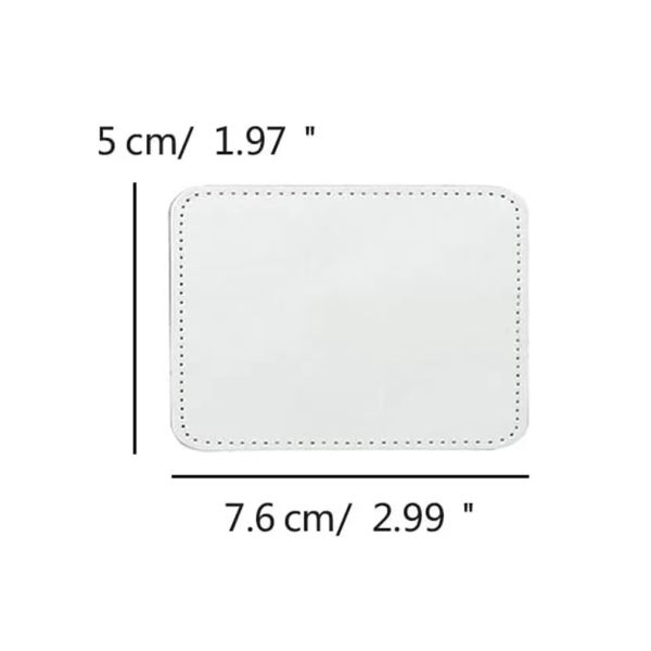 Different Shapes Blank Sublimation Leather Patches For Hat Shirt Dress Sweater Jeans Bags