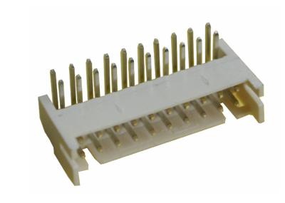 20 tipo bege bronze do MERGULHO do ângulo direito do passo de Pin Wire To Board Header 2.0mm