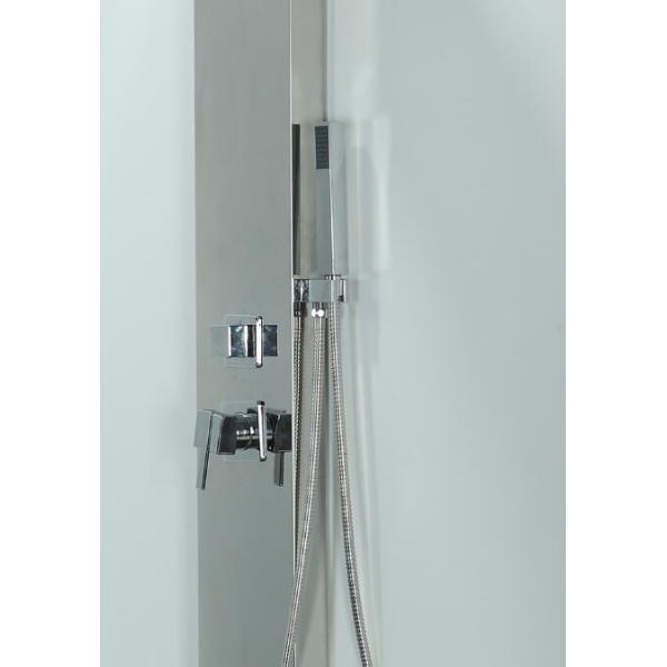 Серые стеклянные приложения ливня ванной комнаты с панелями колонки ливня нержавеющей стали