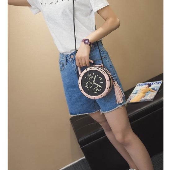 2016 summer new Miss Han Ban PU packet round clock fashion women's singles shoulder bag