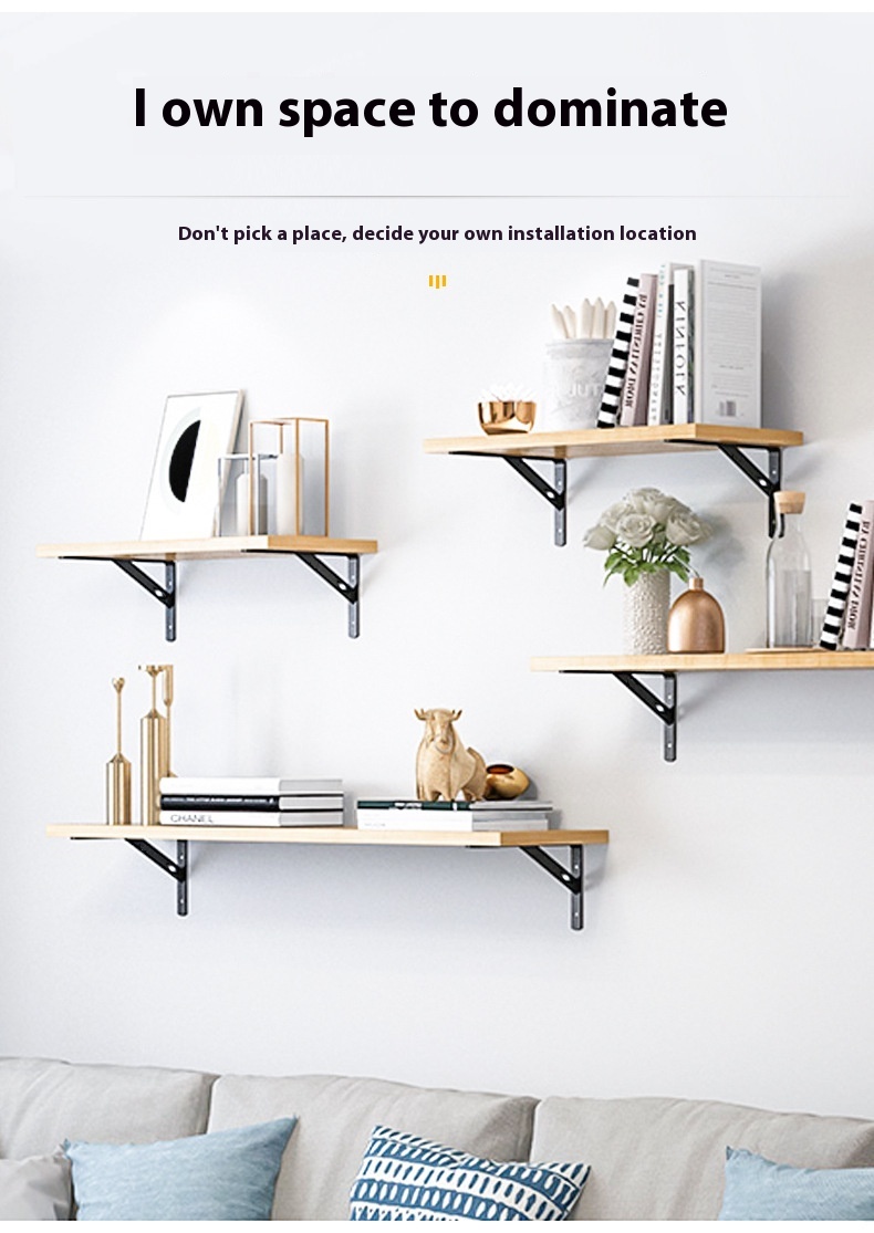 Modern Right-Angle Triangle Bracket for Kitchen Wall Shelf Thickened Tripod Iron Support Frame Panel Fixed Partition Commercial