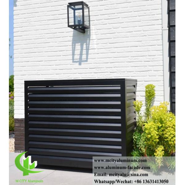Customized Size Powder Coated Aluminum AC Cover with Louvred Screen for Optimal Airflow