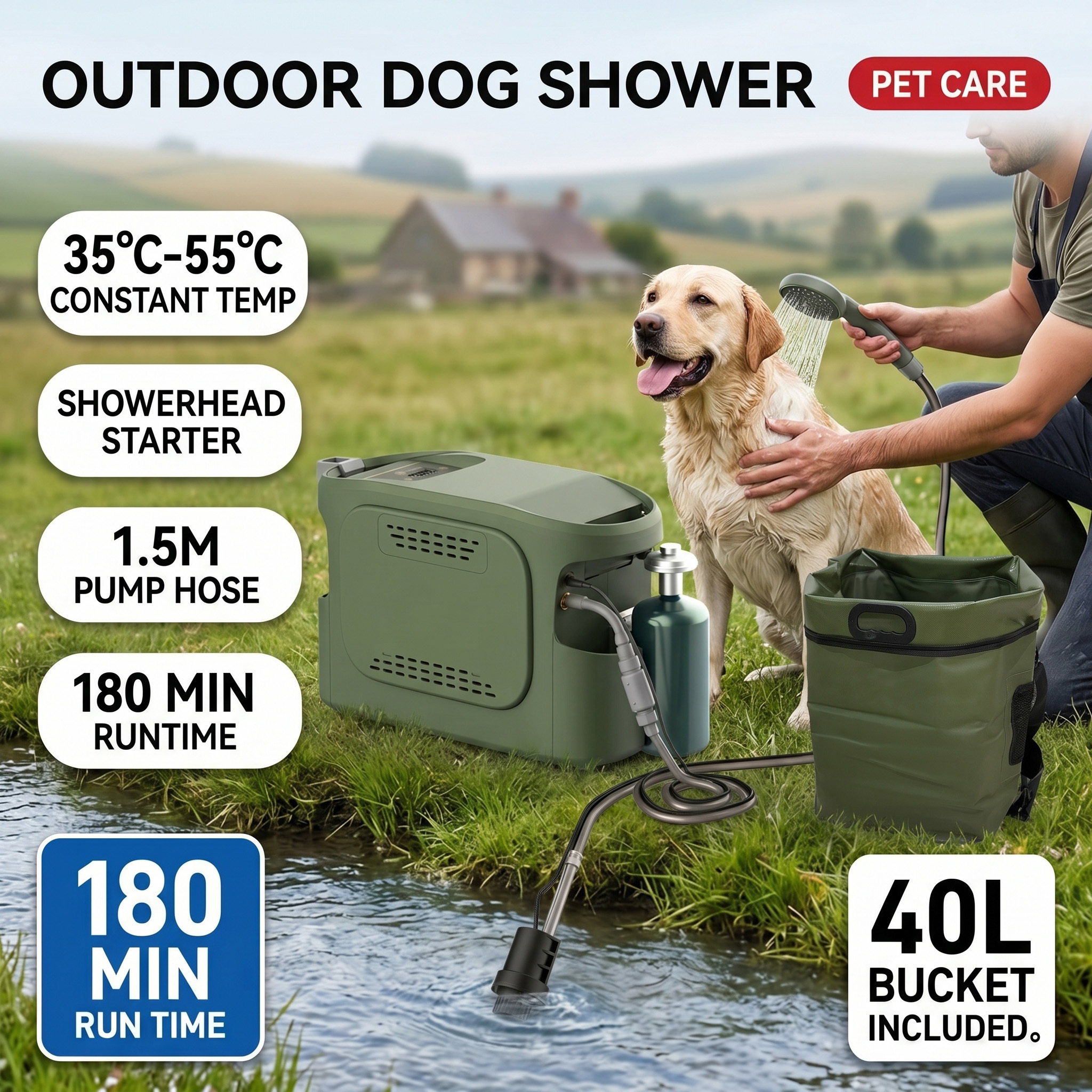Wilderness Angler River Fish Cleaning 10kW Propane Water Heater