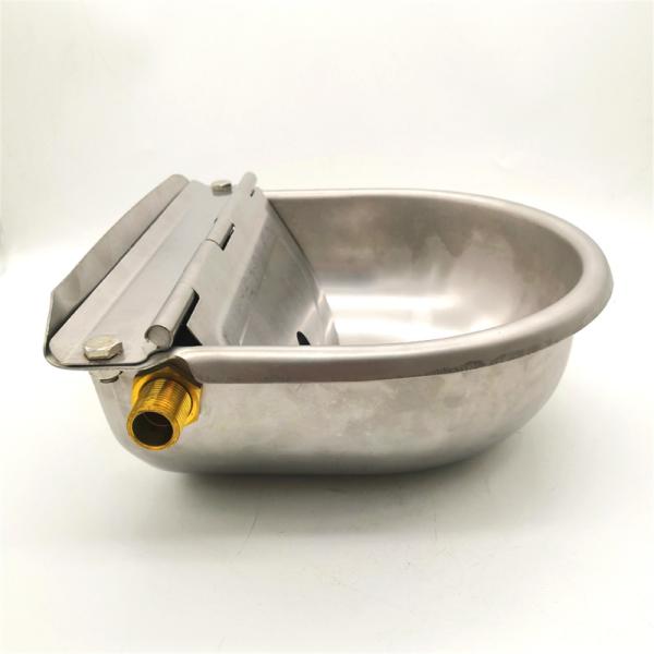 Adjustable Cattle Water Bowl Stainless Steel With Brass Float Valve 2L Capacity
