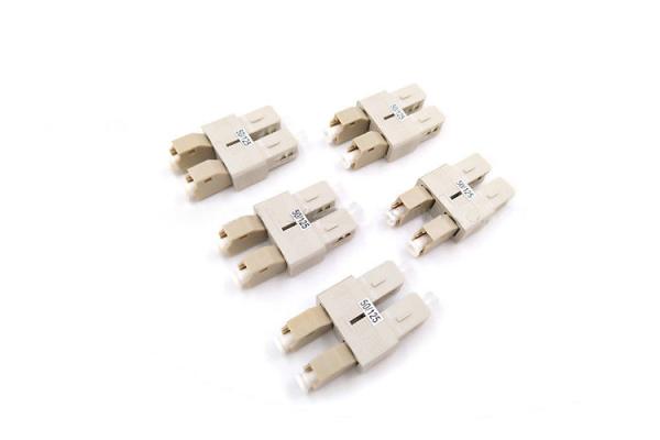 FTTH LC SC Multimode Duplex Hybrid Fiber Optical Cable Adapter Flange 50/125 Grey Color