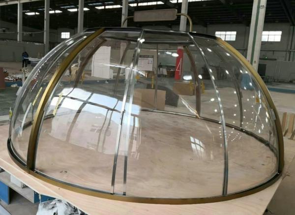 Customized Heat-Bent Tempered Glass Curved Shape Tempered  Glass For Architectural Use