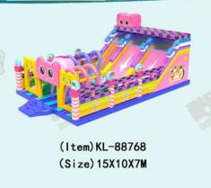 Pink Purple Large Slides Inflatable Bouncy Castle Kids Playground