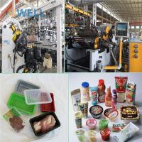 Máquina de lámina para envasado de alimentos de tres capas PP PS PET, máquina de coextrusión de lámina, ancho 800 - 1600 mm, capacidad 300-1500 kg/h