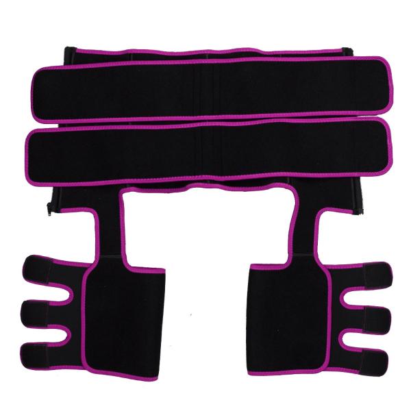 Neoprene 3 In 1 Waist And Thigh Trimmer Booty Sculptor Pink Three Thigh Belts