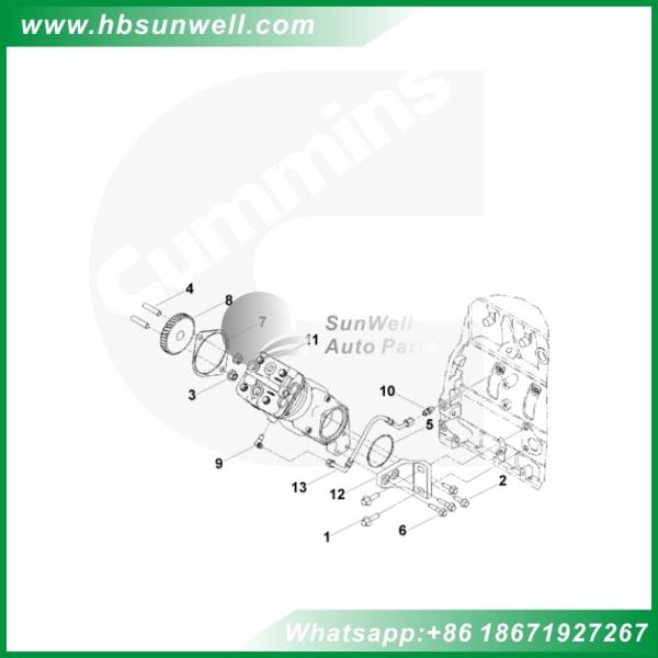 Cummins ISBE,ISD,ISF,QSB,ISB Air Compressor Flexible Hose 5361545 engine spare parts