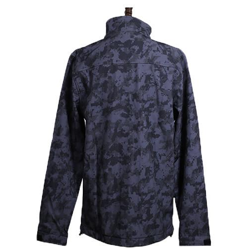 Zíper completo impresso costume da luva longa Windproof do revestimento de esportes do inverno do revestimento de Softshell