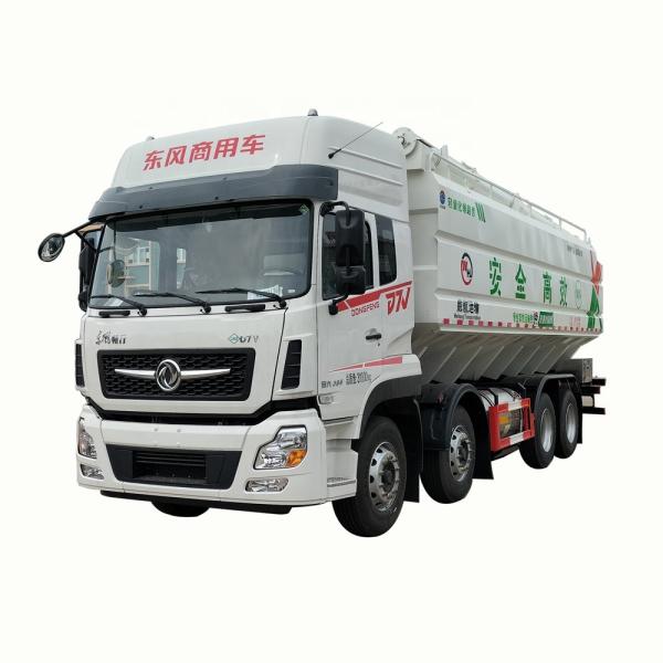 DONGFENG 8*4  Double Row 46000 Liters Farm Animal Feed Transport Lorry 	bulk Feed Truck    Bulk Freighter