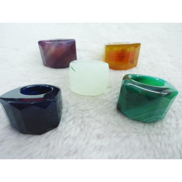 Natural Agate Ring, Gemstone Agate Ring, Druzy Agate Jewelry With Custom Designed Style
