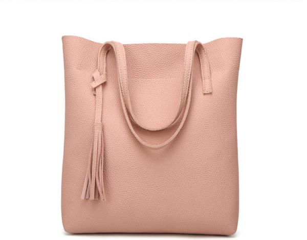 PU Leather Handbags with Tassel  Big Capacity Shopping Bags Low Price Shoulder Bag