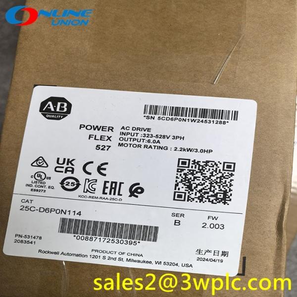 25C-D6P0N114 Allen Bradley PowerFlex 527 Variateur CA FREQUENCY CONTROL