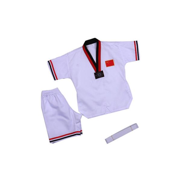 High Quality short sleeves Breathable Itf Taekwondo Dobok red blue black Itf Taekwondo Uniform