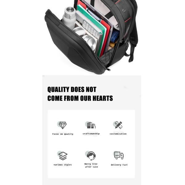 Three Dimensional Men's Business Computer Backpacks hard shell laptop backpack OEM