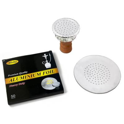 Peça de narguiléia de papel de alumínio prateado de 120 mm com logotipo personalizado e design personalizado