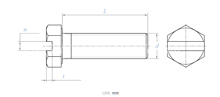 Шестиугольник нержавеющей стали 8,8 ранга 4,8 прорезал утопленный крест винта болта