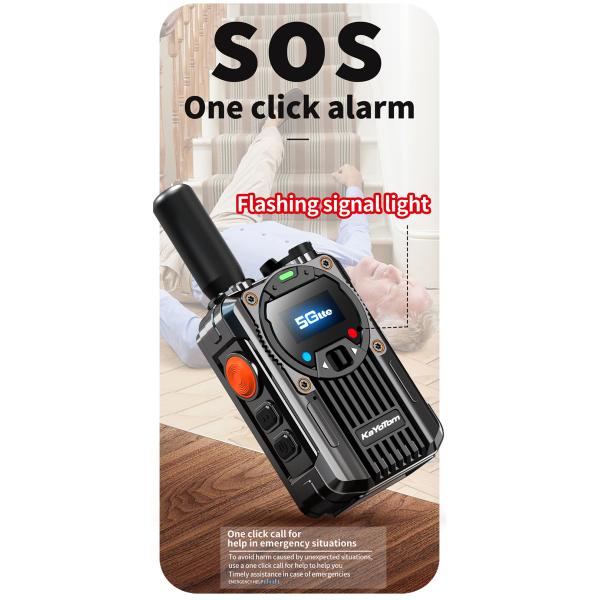 4G POC Zinc Alloy Walkie Talkie with FM Radio Function and Exclusive PTT Support