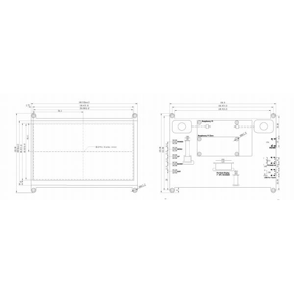 7 Inch 1024X60 HDMI Capacitive Touch Screen Transmissive Raspberry Pi