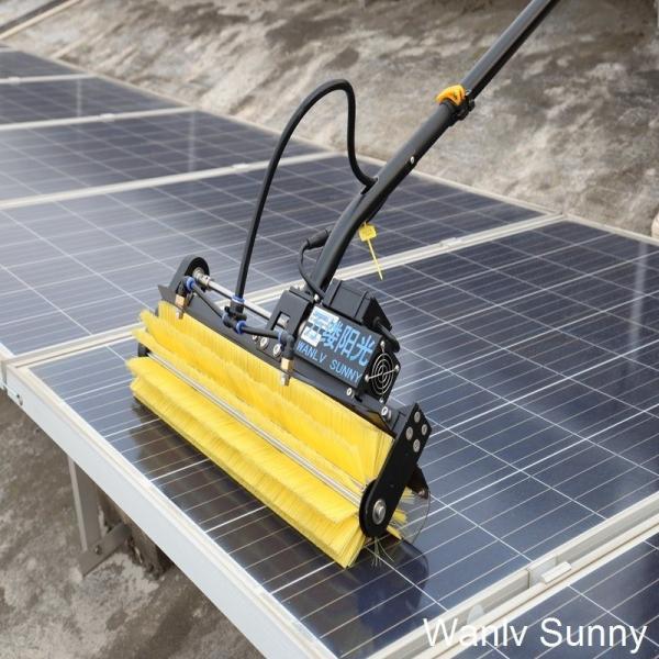 Professional Solar Panel Cleaning Brush with Rolling Design Removes Dirt and Debris