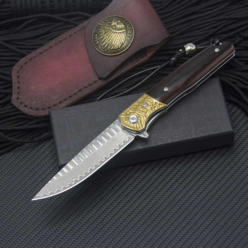 GT-N1137 Customized Damascus VG10 Steel Damascus Knife Floding Knife Tunafire